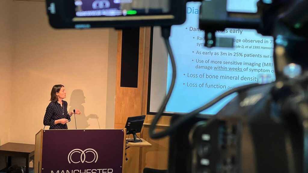 Camera films speaker at Medical conference in Manchester