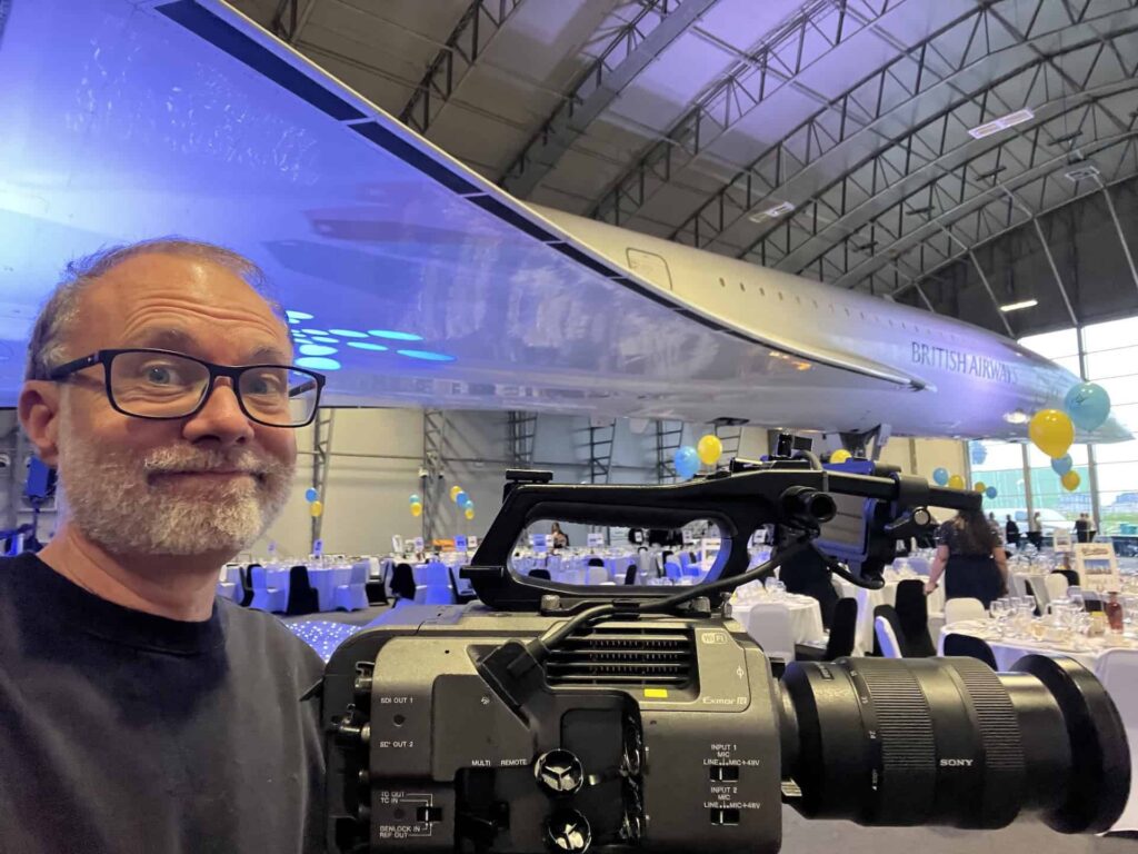 videographer at Concorde in Manchester.